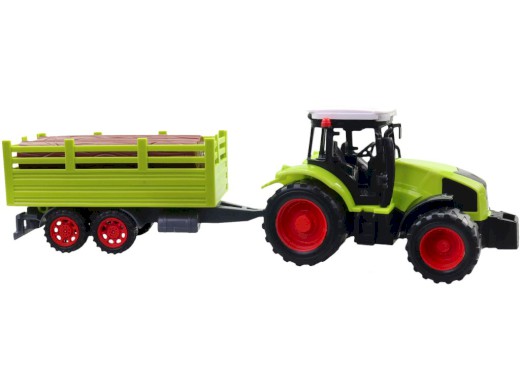 Traktor s přívěsem, na setrvačník, 38 cm