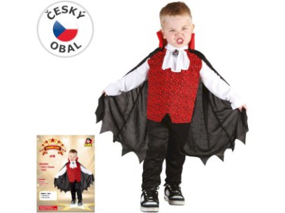 09646 - Šaty na karneval - upír, 92 - 104 cm