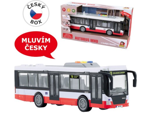 09022 - Autobus na setrvačník, mluví česky, hlásí zastávky, CZ design