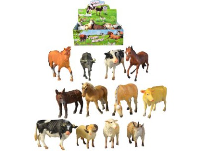 02418 - Zvířátka domácí, 12 ks, 13 cm