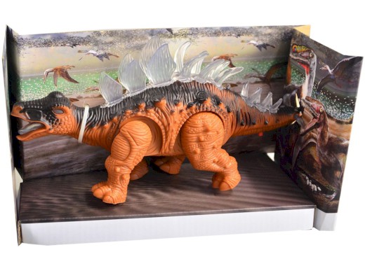 00058 - Dinosaurus na baterie, světlo, realistický zvuk, pohyb dopředu, 11 x 22 x 6 cm