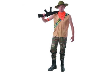 09167 - Šaty na karneval - myslivec, M (52-54)