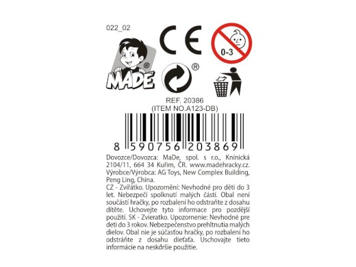 Zvířátko pavouk, 24 ks v display boxu, 13 cm