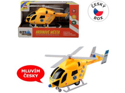 73401-07635 07635 - MaDe Vrtulník záchranný na setrvačník se světlem a zvukem, 20 cm