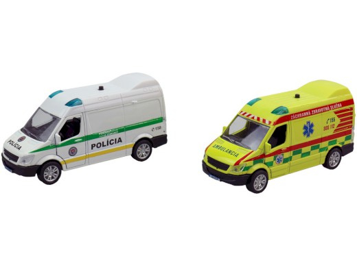 06441 - Auto záchranářské SK, 2 druhy 11 cm, pullback