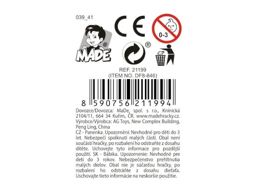 Panenky 9 kusů v display boxu, 11 x 6,5 x 19 cm