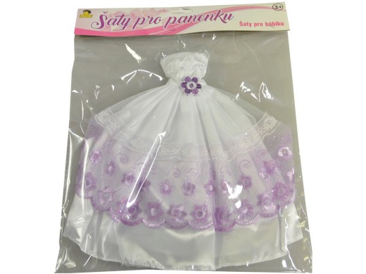 59728 - Šaty plesové pro panenku, 21 druhů - mix, 26 cm