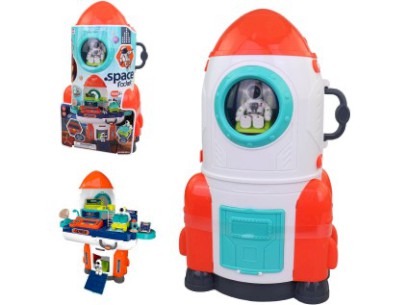 20420 - Vesmírná raketa, stolek s příslušenstvím, na baterie, 49 x 19,5 x 53 cm