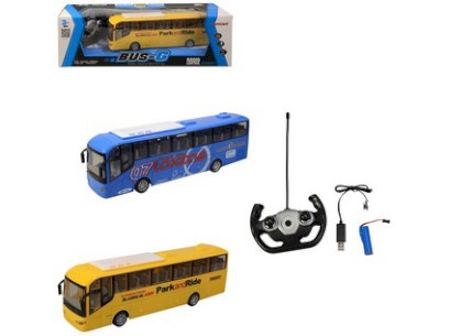 07753 - Autobus na dálkové ovládání, 4 kanál, se světlem, 27mhz, 40 x 13 x 13 cm