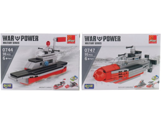 Kostky vojenská technika, 8 ks v display boxu