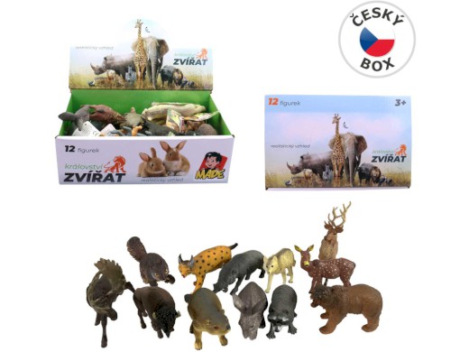 Zvířátka lesní 12 ks v display boxu, 12,5 cm