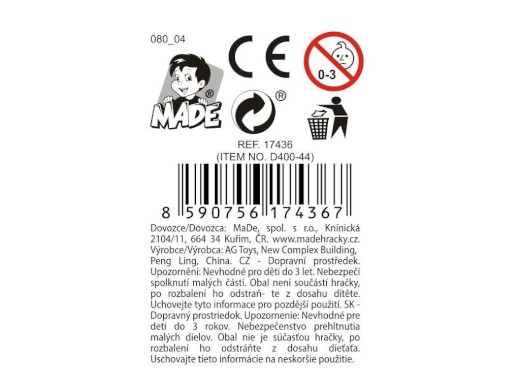 17436 - Vesmírná raketa, otvírrací dveře, 12 ks v display boxu, na setrvačník