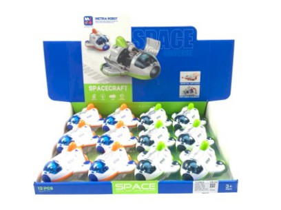 17435 - Vesmírná raketa, otvírací dveře, 12 ks v display boxu, na setrvačník