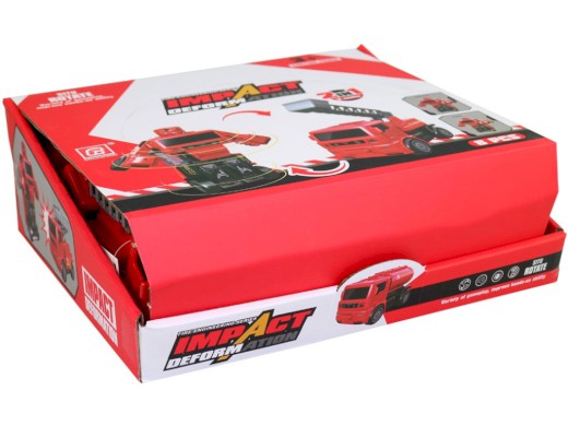 14064 - Robot - hasičská auta, měnící se, na setrvačník, 11,5 x 6,5 x 8,5 cm