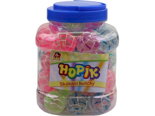 Hopskulka transparent mramor, 38 mm