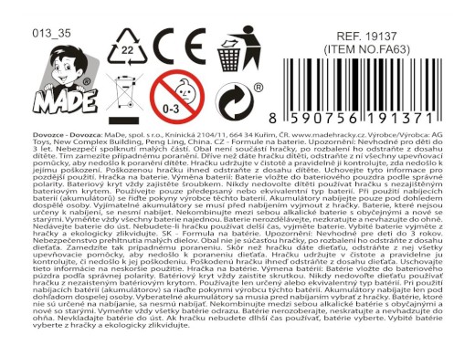 Formule se světlem a zvukem, 25 cm