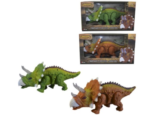 00057 - Dinosaurus na baterie, světlo a realistický zvuk, 25cm