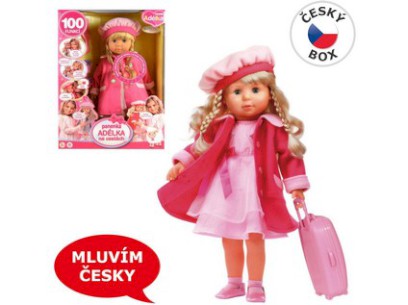 62307 - MaDe Panenka Adélka 100 funkcí, 45cm, růžová