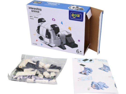 Kostky zvířátka, 93 kostek, 18,5 x 14 x 4,5 cm