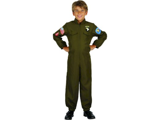 09382 - Šaty na karneval - vojenský pilot,  120 - 130 cm
