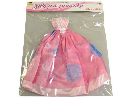 59728 - Šaty plesové pro panenku, 21 druhů - mix, 26 cm
