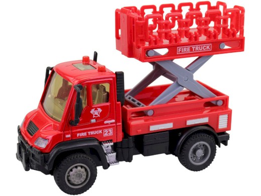 18846 - Auto hasičské na zpětný chod, 12,5 x 6,5 x 7,5 cm