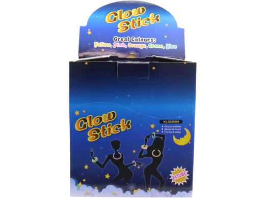 Svítící tyčinky, 24 ks v display boxu, 22 cm