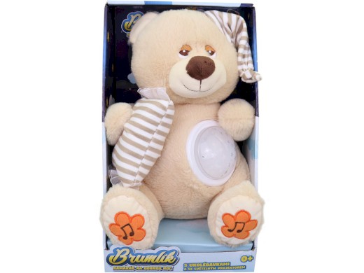 01886 - MaDe Medvídek Brumlík na spaní, světlo, usínací melodie, 30cm