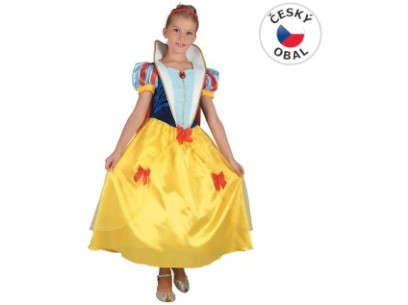 00982 - Šaty na karneval - sněhurka,  120- 130 cm