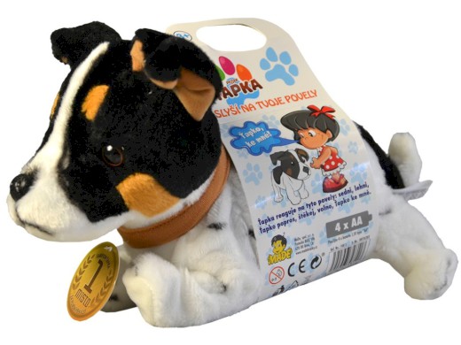 74811 - MaDe pejsek Ťapka 23 cm, černobílý