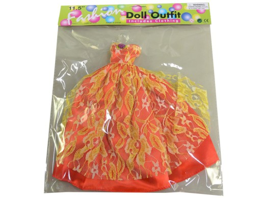 59728 - Šaty plesové pro panenku, 21 druhů - mix, 26 cm
