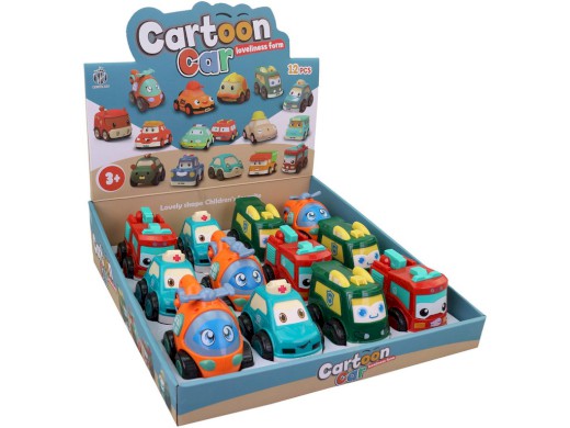 13832 - Dopravní prostředky na setrvačník, 10 x 6,5 x 7,5 cm