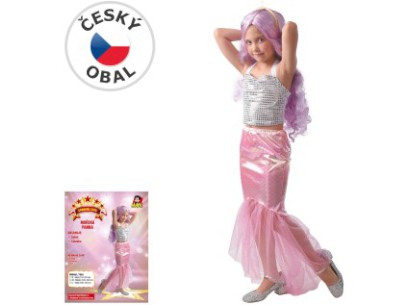 09140 - Šaty na karneval - mořská panna, 130 - 140 cm