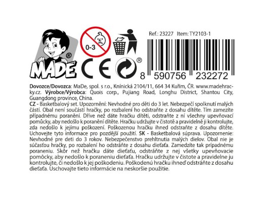 Basketbalový koš s příslušenstvím
