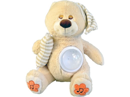 01886 - MaDe Medvídek Brumlík na spaní, světlo, usínací melodie, 30cm