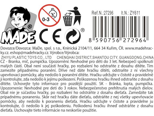 Fotbalový set, 2 branky s míčem a pumpičkou a příslušenstvím