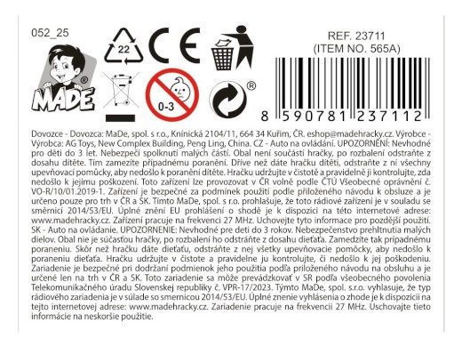 Auto na ovládání, 27 MHz