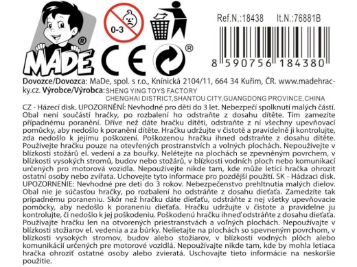 18438 - Létající talíř, 17,5 x 17,5 cm, 24 ks v display boxu