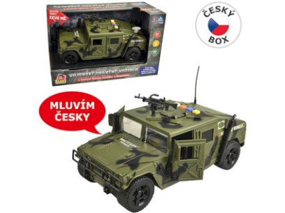 68274-03225 MaDe Vojenské auto se světlem a českým hlasem 24cm