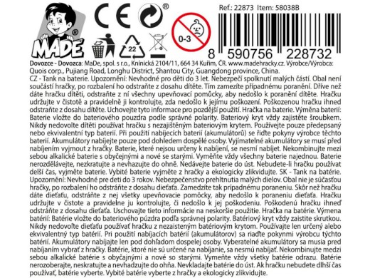 Tank na baterie, 32 cm