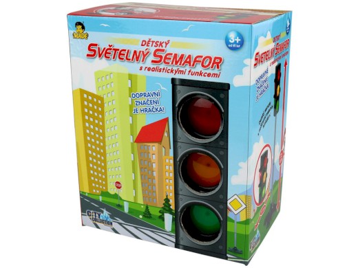MADE Semafor na baterie s realistickými funkcemi 72cm