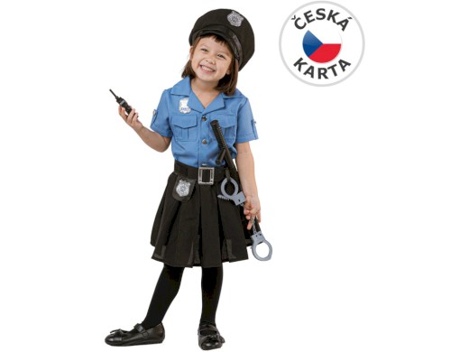 Šaty na karneval - policistka, 92-104cm