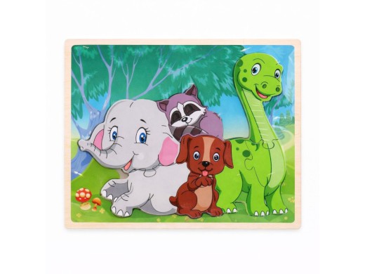 Puzzle zvířátka, 22,5 x 14,5 cm