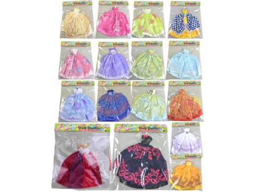 59728 - Šaty plesové pro panenku, 21 druhů - mix, 26 cm