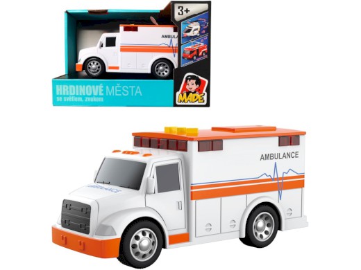 Auto ambulance, na baterie, světlo, zvuk