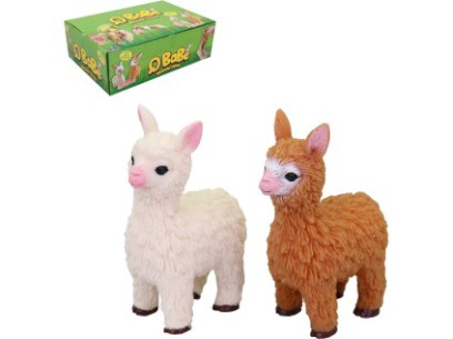 Zvířátko lama, 24 ks v display boxu, 9 cm