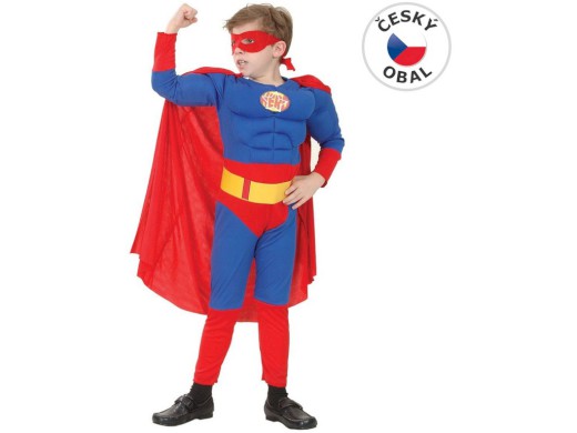 55462 - Kostým na karneval - Super hrdina, 120-130 cm