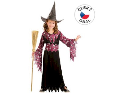 86157 - Kostým na karneval Čarodějka, 120-130cm