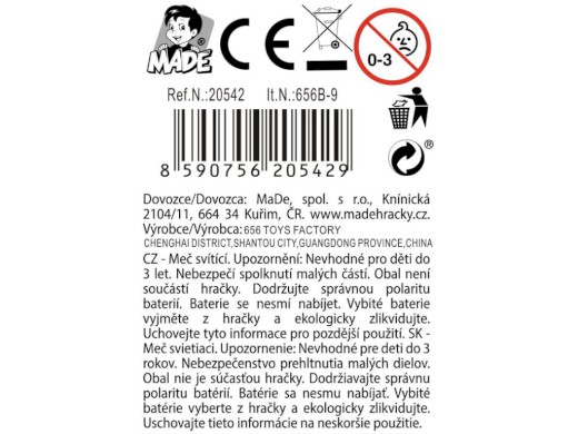 Meč se světlem a zvukem, 7 barev