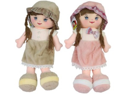 Panenka hadrová s květinkou, 40cm